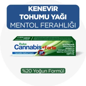Ruba Cannabis Forte 100 ml, kenevir tohumu yağı içeren %20 etkili formülü ile kas ve eklem bölgelerinde rahatlatıcı etki sağlar.