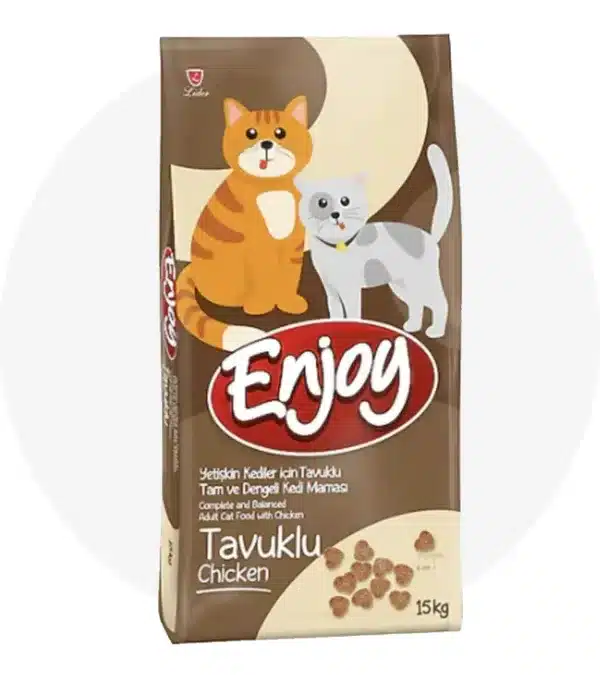 Enjoy 15 kg kedi maması tavuklu yetişkin kuru mama