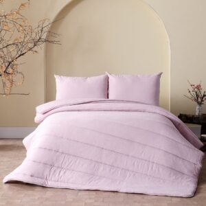 Doqu Home Cloudy Yorgan Seti Çift Kişilik - Pudra