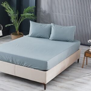 Doqu Home Colourful Fitted Çarşaf Çift Kişilik - Yeşil