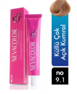 Nevacolor Tüp Saç Boyası 9.1 Küllü Çok Açık Kumral