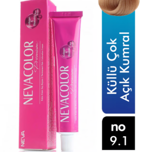 Nevacolor Tüp Saç Boyası 9.1 Küllü Çok Açık Kumral